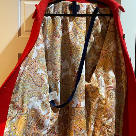 New without tags Retro 1950’s style Red wool coat made in Italy - Picture 4 of 10